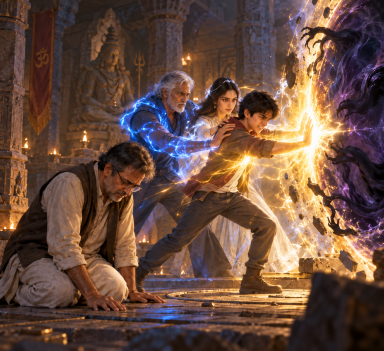 Arjun and Roopdarshi trying to cover the great void